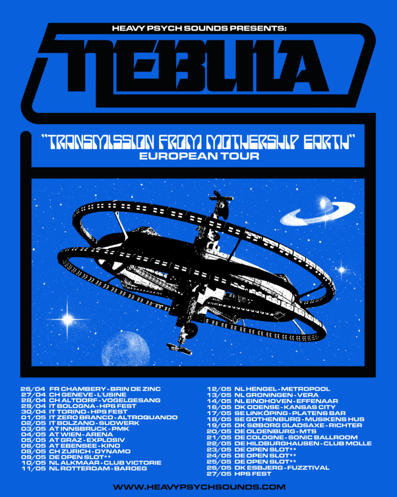 Il poster del tour europeo 2023 dei Nebula